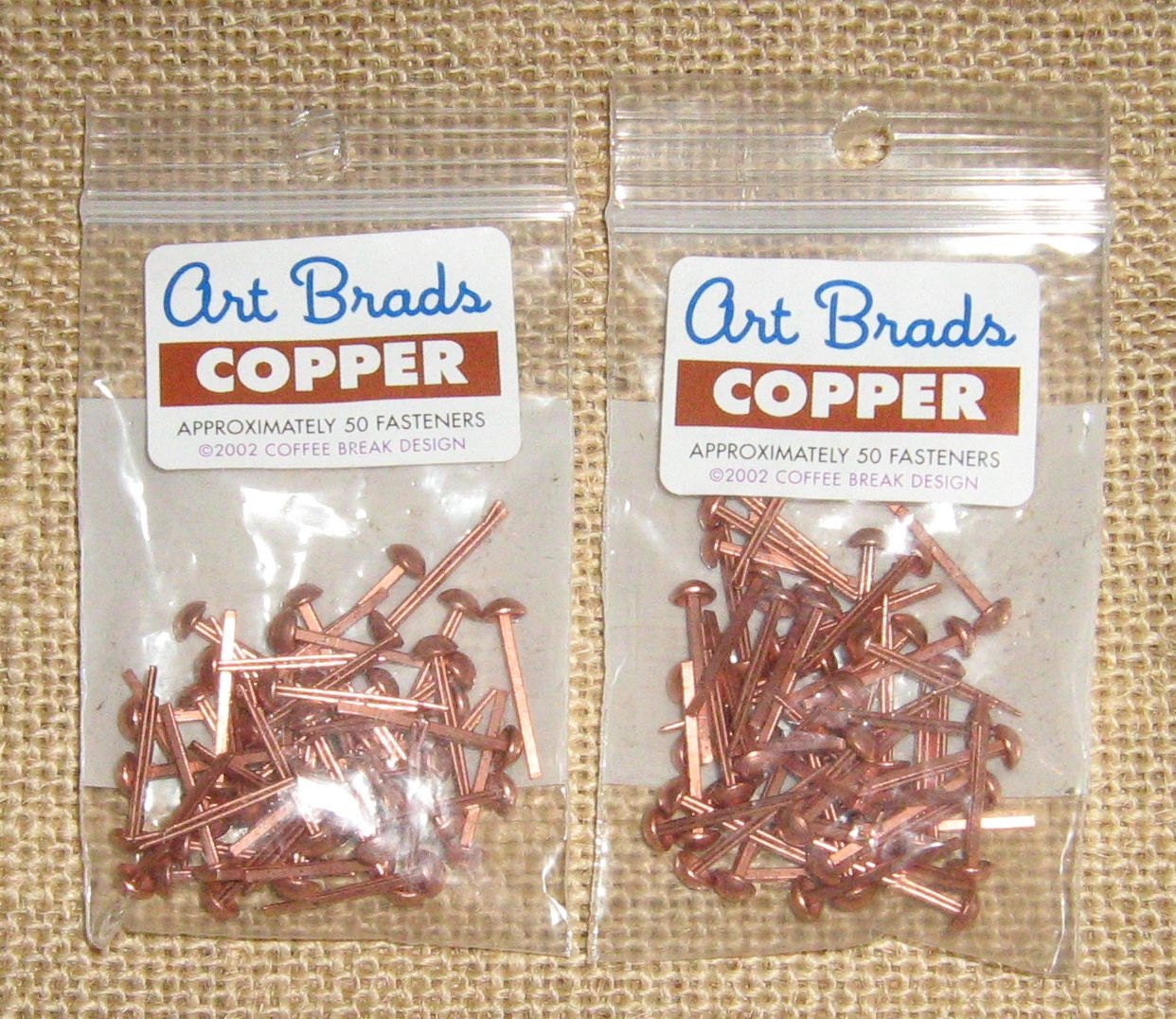 Copper Art Brads Paper Fasteners 2 pkgs
