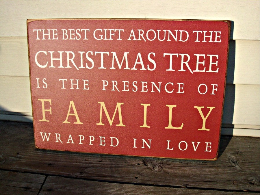 Large Wood Sign The Best Gift Around The Christmas Tree Is the