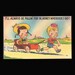 2 Vintage comic linen Post Cards 40's