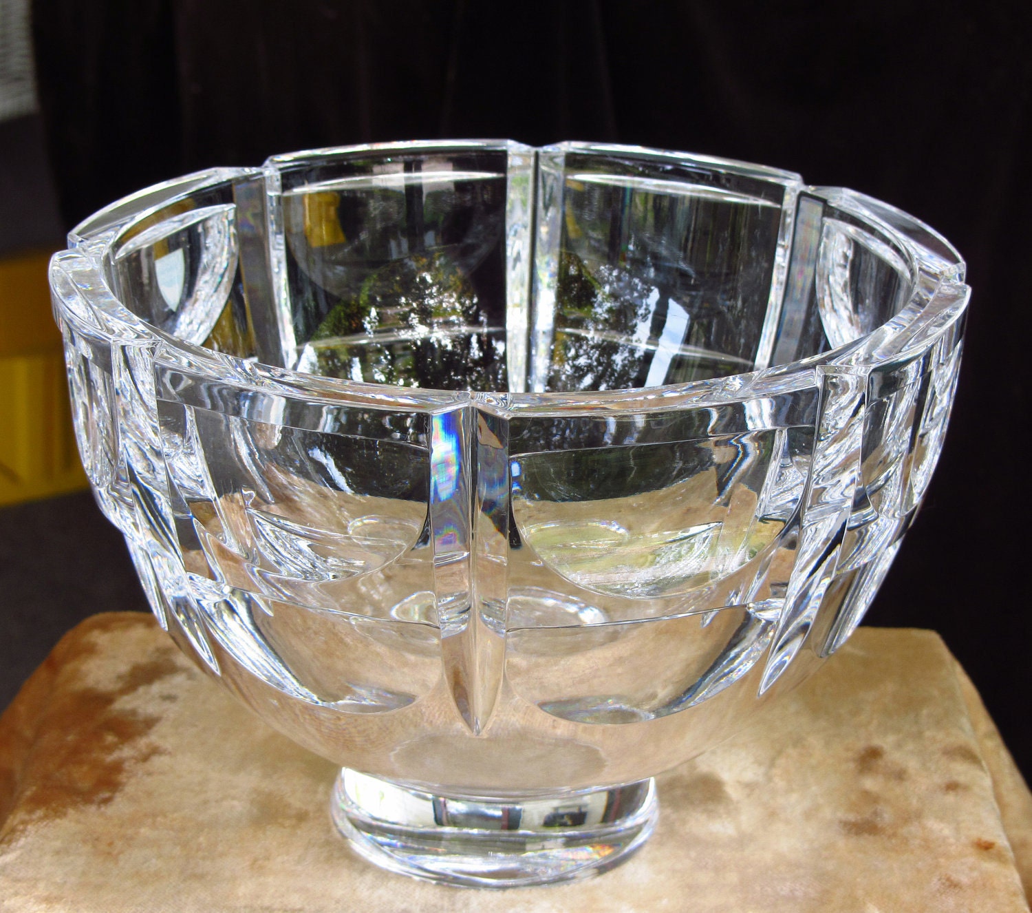 Orrefors Thousand Windows Cut Glass Lead Crystal bowl