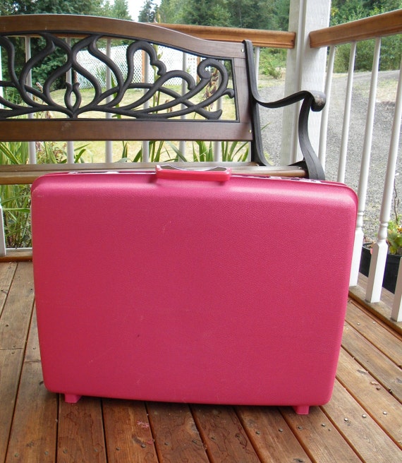 Vintage Samsonite Pink Luggage Suitcase
