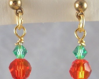 Tiny Pumpkin Earrings for your Ears on posts