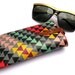 Sunglasses case / eyeglasses case geometric triangles design