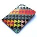 Leather passport case - Geometric Triangles design