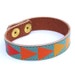 Leather Bracelet - Geometric triangles design