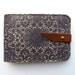 Leather card case/ Oyster card holder - Purple lace design