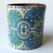 Leather cuff / wallet wristband - Paisley