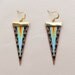 Leather Earrings - Geometric Triangles