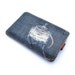 Leather iPhone case - Printed frayed denim