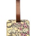 Luxury leather luggage tag - Cherry blossom and swallows design