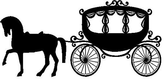 Items similar to Cinderella Horse and Carriage Large vinyl wall decal ...