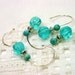 Removable Beaded Aqua and SilverCrochet Stitch Markers