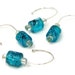 Removable Stitch Markers Crochet Beaded Teal Barrel