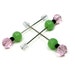 Counting Pins Marking Pins Needlepoint Cross Stitch Hardanger Pink Green