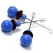 Counting Pins Marking Pins Cross Stitch Needlepoint Blue Brown