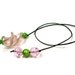 RESERVED Book Thong, Beaded Bookmark, Book Cord, Book String, Gift for Book Club, Pink, Green, TJBdesigns
