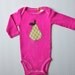 Hand Dyed Onesie with Pear Applique Size 3months