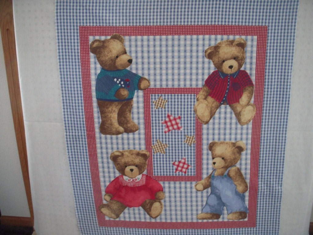 Teddy Bears Quilt Panel