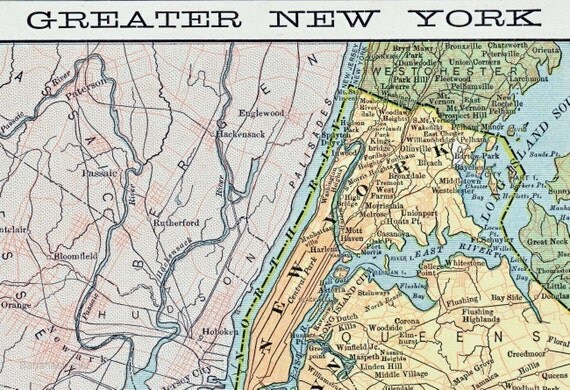 map of greater new york 1897 antique map of greater new york map of greater new york 1897 antique map of greater new york