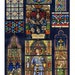 1902 Antique Brilliantly Coloured German Chromolithograph of Stained Glass. No. 1