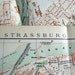1895 Larger Antique City Map of Strasbourg, France