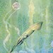 1928 Antique Print on Life on the Floor of Long Island Sound. Squid, Jellyfish, Ray, Sea Urchin