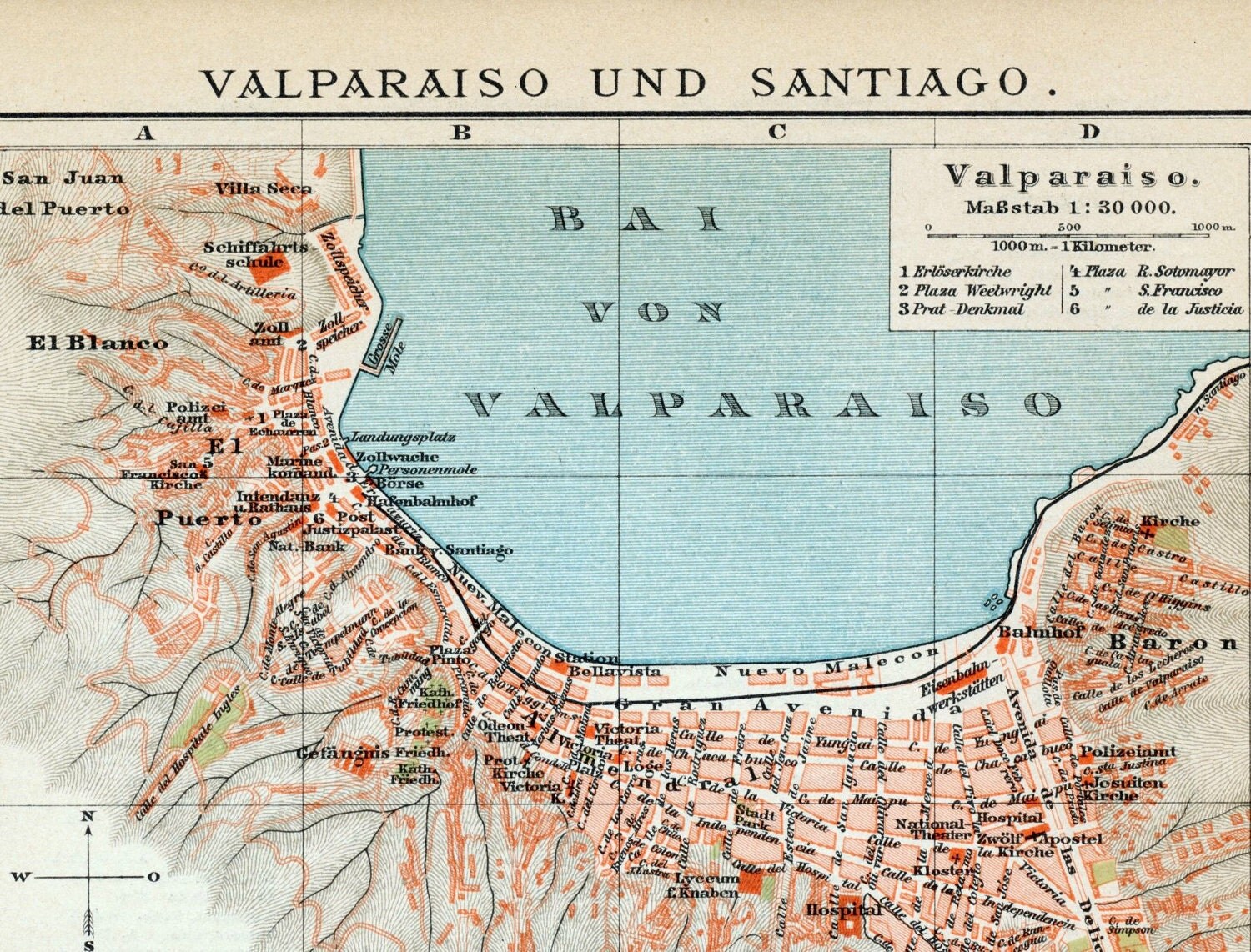 City map Santiago Chile