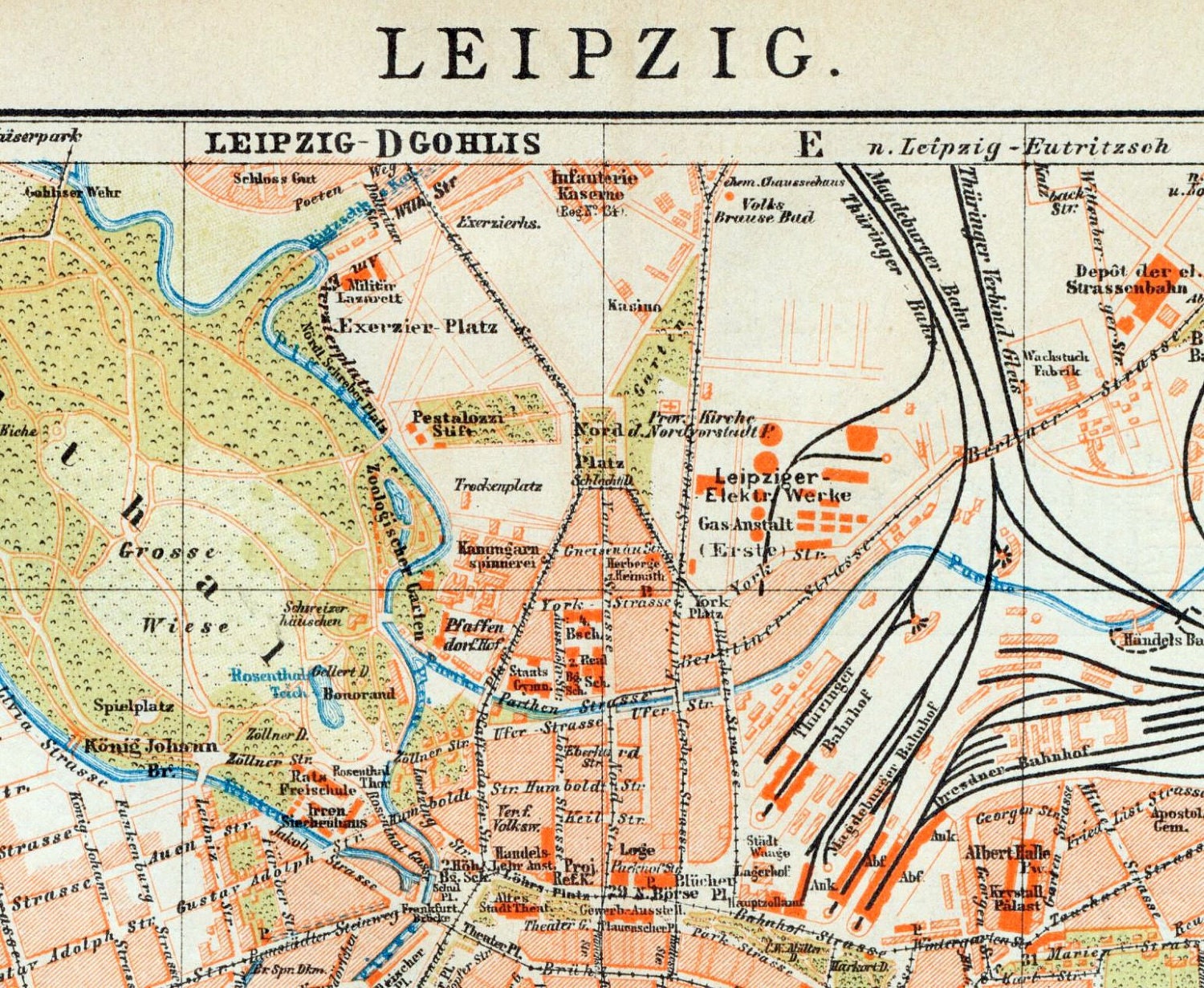 Leipzig Germany Map / Leipzig, Germany, printable vector street City ...