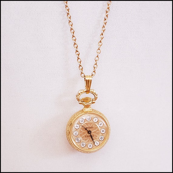 FREE Worldwide Shipping Vintage Gold Watch CLOCK Pendant