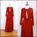 STUNNING Vintage 1930's 30's Dress xs/s - luxurious red velvet, rare open front, cocktail dress, evening dress FREE Worldwide Shipping