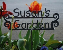 CUSTOM GARDEN sign - Great gift - Personalized Metal Sign for the Garden - 14 designs to choose from
