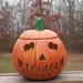 Personalized Ceramic Pumpkin JACK O LANTERN Lamp Light with Heart Eyes