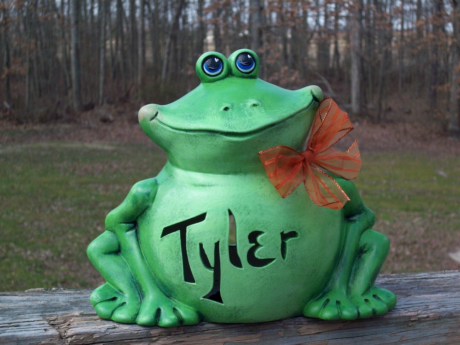 Personalized Ceramic FROG Lamp Light