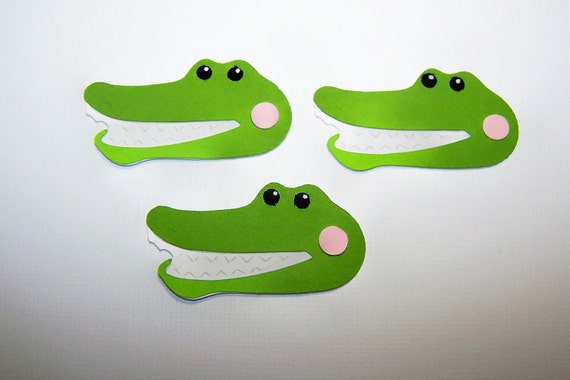 Die Cut Alligator Cards DIY Scrapbooking 3pcs Paper by Paperquick