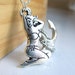 Tattoo pinup and anchor charm necklace - Hey, Sailor - silver pewter