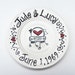 Newlywed's Wedding Cake Plate - PERSONALIZED- Made to Order
