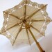 Miniature Ivory Cotton and Cream Lace Parasol Umbrella
