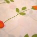 SALE was 13.00 now 8.00 Vintage Full Floral Flat Sheet with Orange Flowers / Reclaimed Bed Linens
