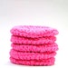 Pink Face Scrubby, Cotton Face Pad, Crochet Facial Scrubber