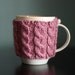 Cable Knit Mug Cozy - Pretty Pink