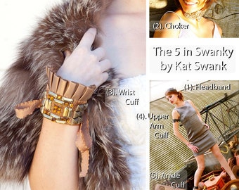 25% off SALE! GLADIATOR SWANK. The 5 in 1 Swanky by Kat Swank- Buy 1 and wear it 5 ways- headband, choker, upper arm, wrist or ankle cuff