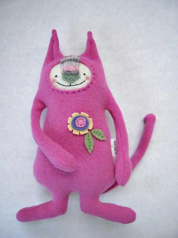 pink cat stuffed animal