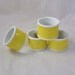 Set of 4 Fitz and Floyd Yellow Napkin Rings ---------------------7042