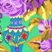 FAT QUARTER - Kirman - Green - Kaffe Fassett - Rowan Westminster - Designer Cotton Quilt Fabric - Fat Qtr, Floral, Vase, Purple, Gold