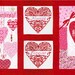 Always and Forever - Deb Strain - Moda Fabrics - Red Hearts Panel - END OF BOLT - Designer Cotton Quilt Fabric - Valentines, Pink, Panel