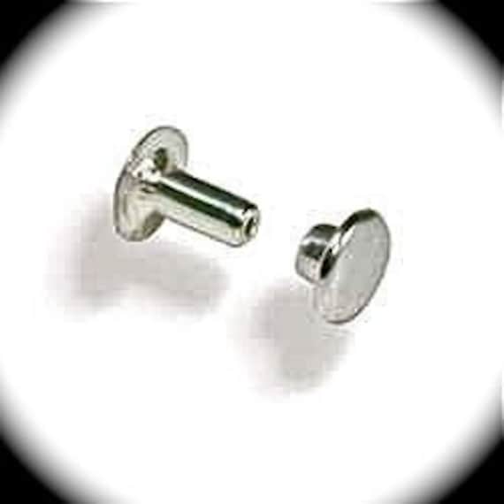 100 Mini Double Cap Rivets Rapid Rivets Nickel