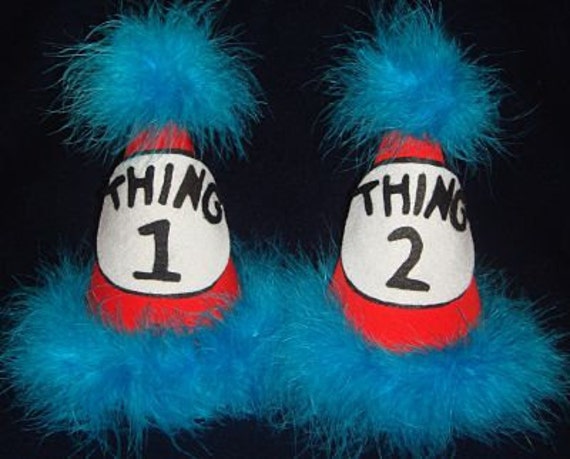 Thing 1 & Thing 2 Custom Birthday Party Hats by AddisonsBowtique