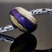 Lampwork glass bead - Big hole lampwork glass bead - Big hole bead - Fits Trollbeads - Sterling Silver core - Bliss