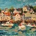 Maine Painting Boothbay Harbor Original Art by Russ Potak