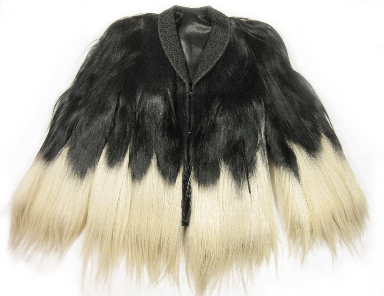 Very Unique Vintage Genuine Black and White Monkey Fur by MarleneX